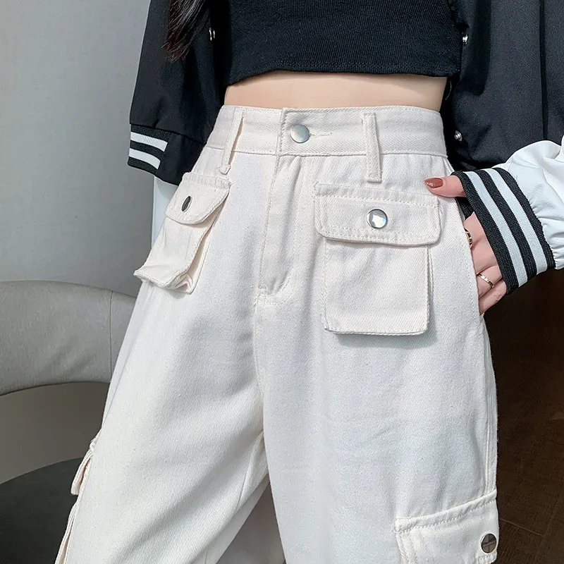 Wide-Leg High-Rise Multi-Pocket Jeans — Product details 8