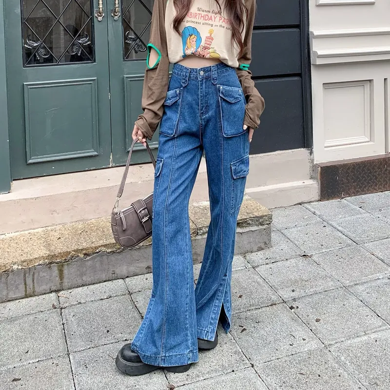 Wide-Leg High-Rise Multi-Pocket Jeans — Product details 10