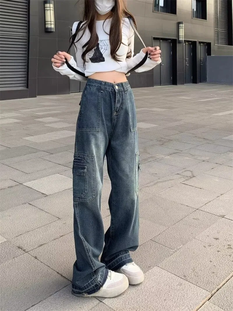 Wide-Leg High-Rise Vintage Wash Jeans — Product details 3