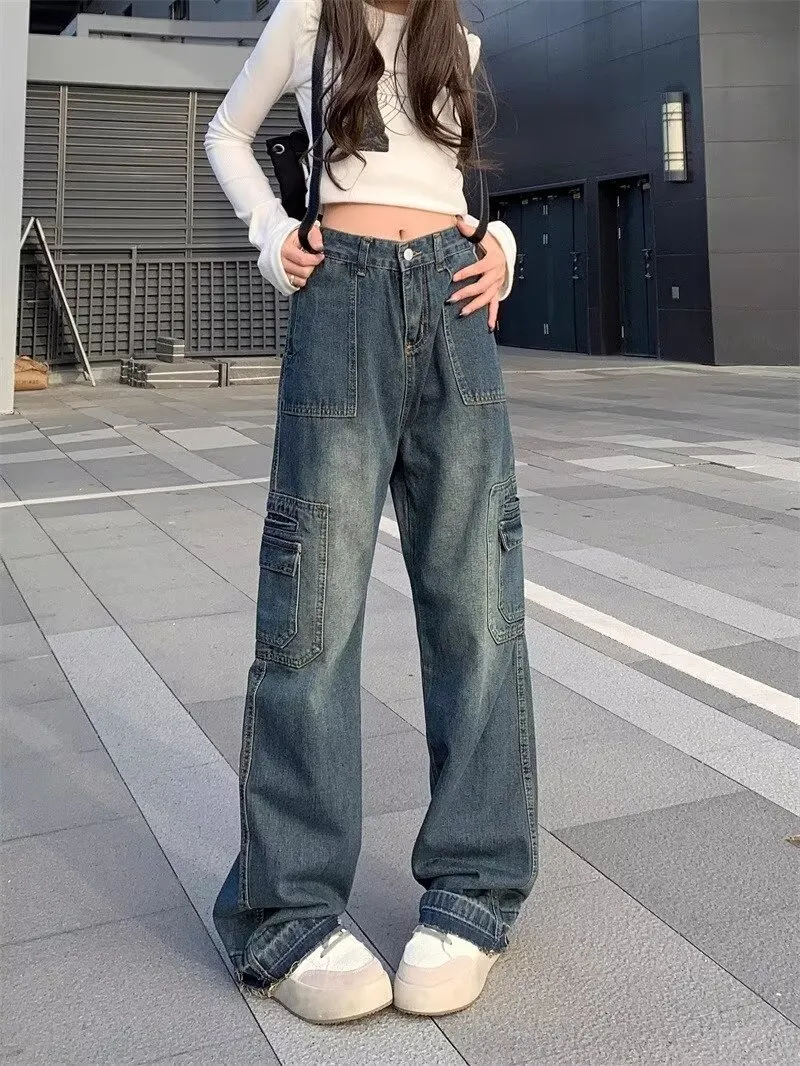 Wide-Leg High-Rise Vintage Wash Jeans — Product details 5