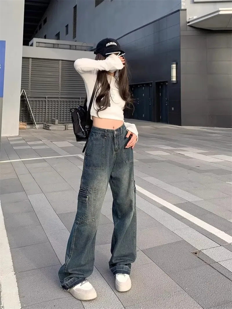 Wide-Leg High-Rise Vintage Wash Jeans — Product details 6