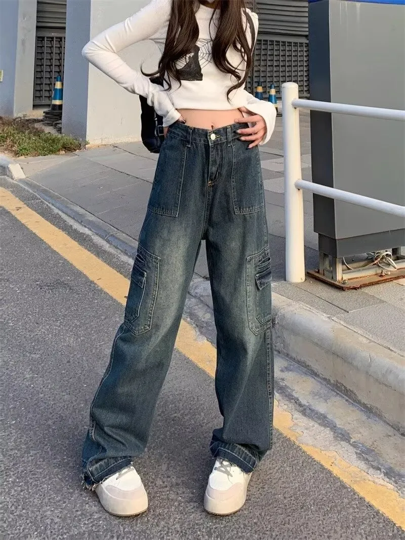 Wide-Leg High-Rise Vintage Wash Jeans — Product details 7