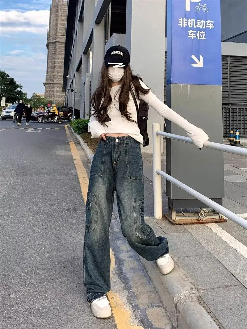 Wide-Leg High-Rise Vintage Wash Jeans — Product details 8