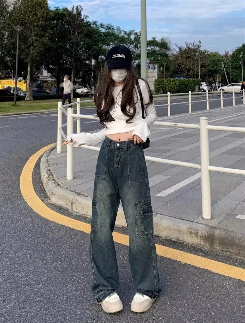 Wide-Leg High-Rise Vintage Wash Jeans — Product details 9