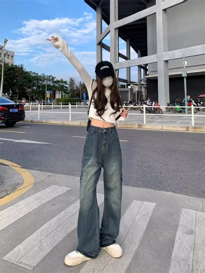 Wide-Leg High-Rise Vintage Wash Jeans — Product details 12