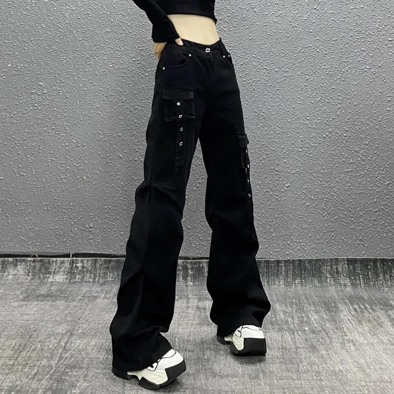 Wide-Leg High-Rise Multi-Pocket Jeans — Product details 4