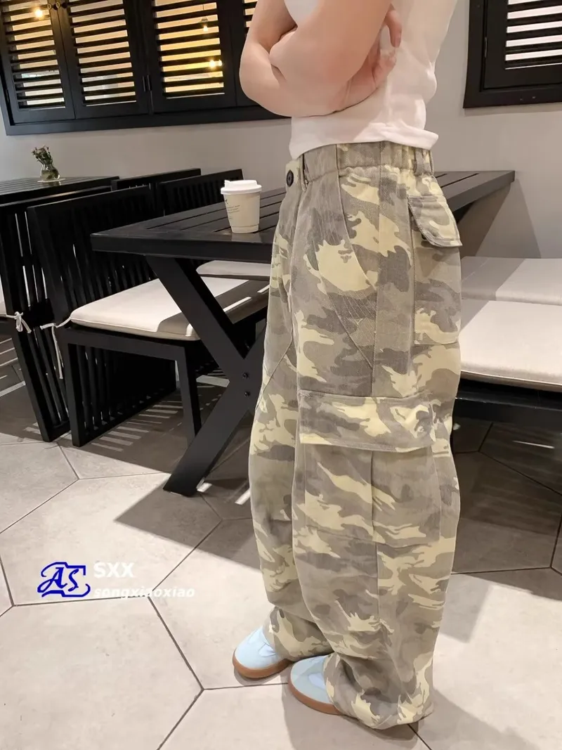 Unisex Straight Camo Multi-Pocket Cargo Pants — Product details 6