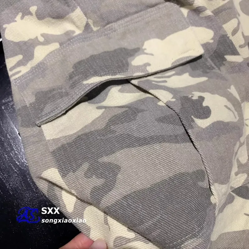 Unisex Straight Camo Multi-Pocket Cargo Pants — Product details 19