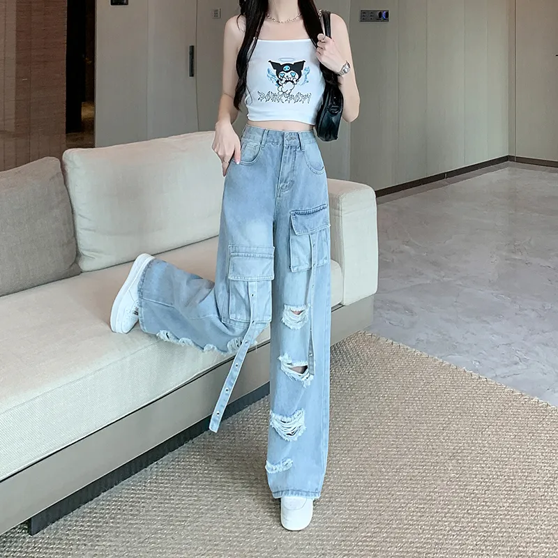 Straight High-Rise Ripped Jeans — Product details 13
