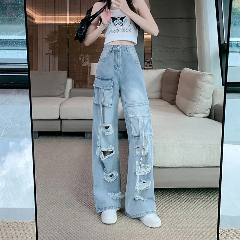 Straight High-Rise Ripped Jeans — Product details 15