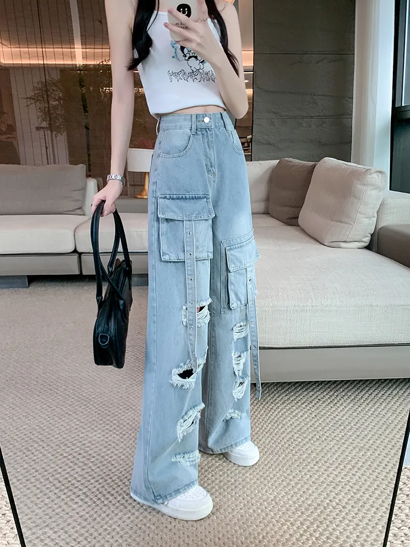 Straight High-Rise Ripped Jeans — Product details 16