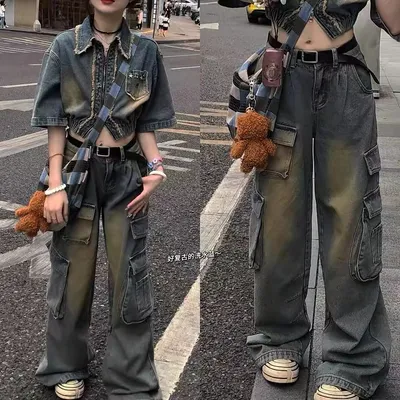 Vintage Wash Multi-Pocket Cargo Pants — LX-CG-014