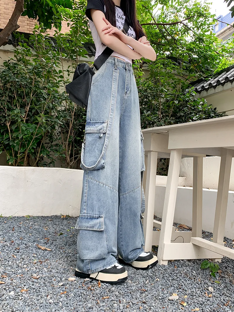Wide-Leg Multi-Pocket Jeans — Product details 3