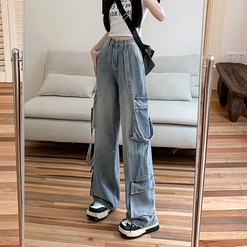 Wide-Leg Multi-Pocket Jeans — Product details 8