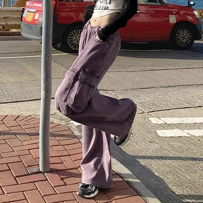Wide-Leg Multi-Pocket Cargo Pants — view 3
