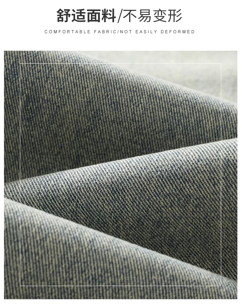 Jeans de corte recto, multibolsillo para hombre — Detalles del producto 3