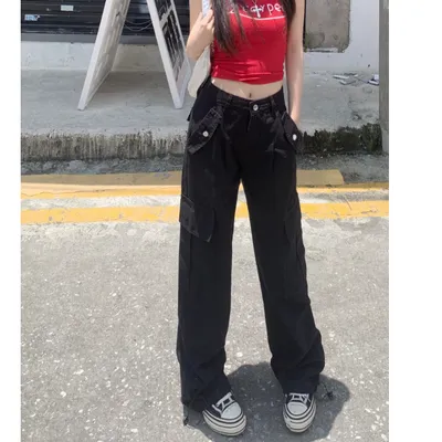 Wide-Leg Multi-Pocket Cargo Pants — LX-CG-021