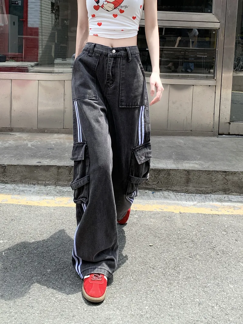 Wide-Leg High-Rise Multi-Pocket Jeans — Product details 6