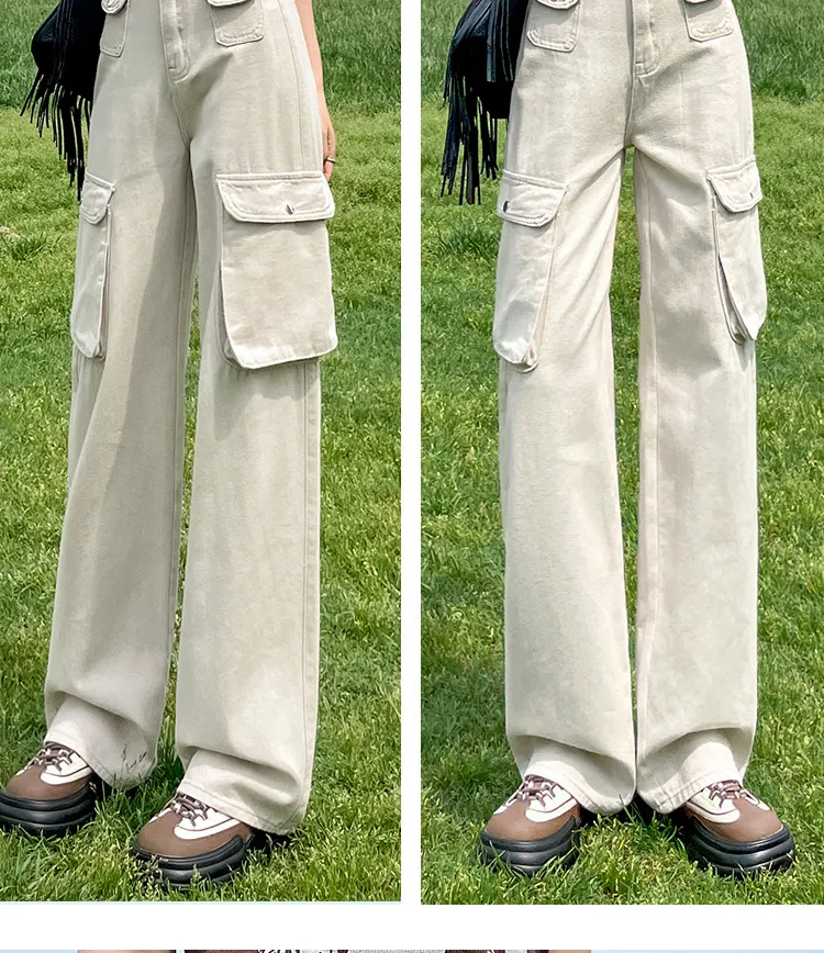 Wide-Leg Multi-Pocket Cargo Pants — Product details 16