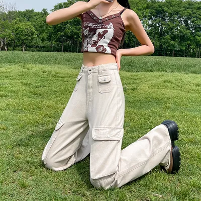 Wide-Leg Multi-Pocket Cargo Pants — view 5