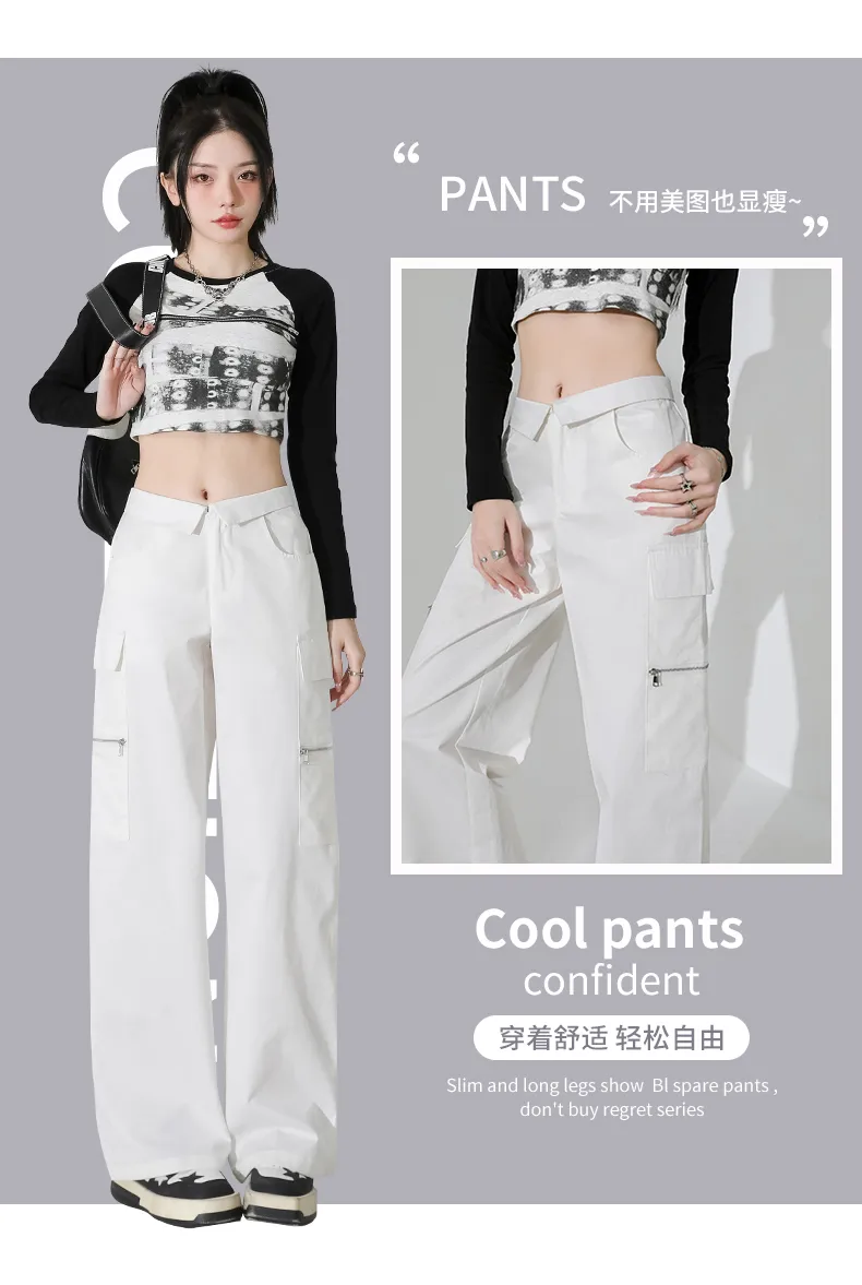 Pantalón Cargo multibolsillo para mujer — Detalles del producto 3