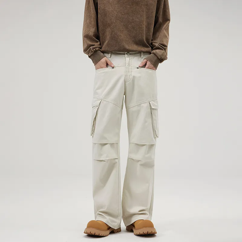 Calça Cargo com pregas com múltiplos bolsos Unissex — view 1