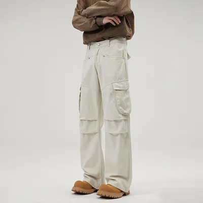Calça Cargo com pregas com múltiplos bolsos Unissex — view 4