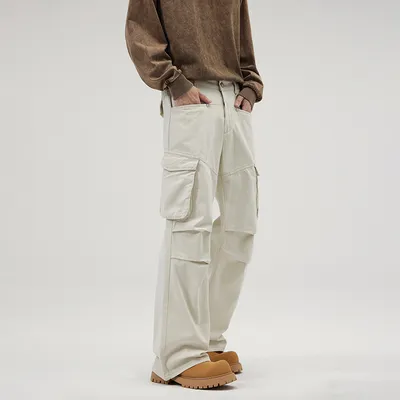 Calça Cargo com pregas com múltiplos bolsos Unissex — view 5