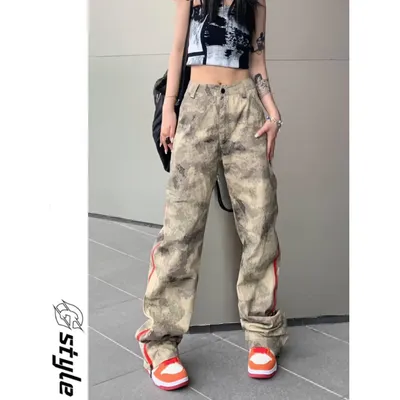 Harem Camo Multi-Pocket Cargo Pants — view 6