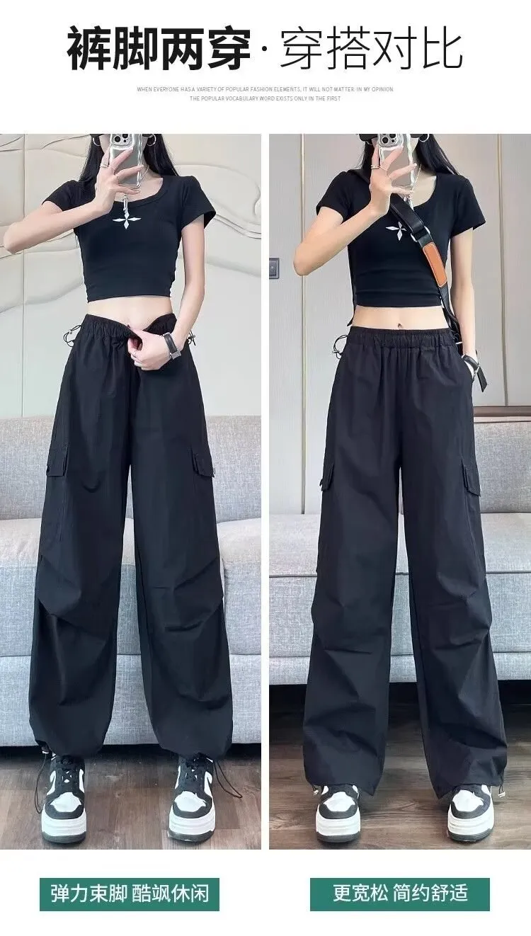 Calça Jeans de cintura alta com múltiplos bolsos Feminina — Detalhes do produto 6