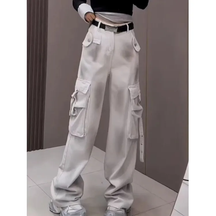 Wide-Leg Tie-Dye Multi-Pocket Jeans — view 1