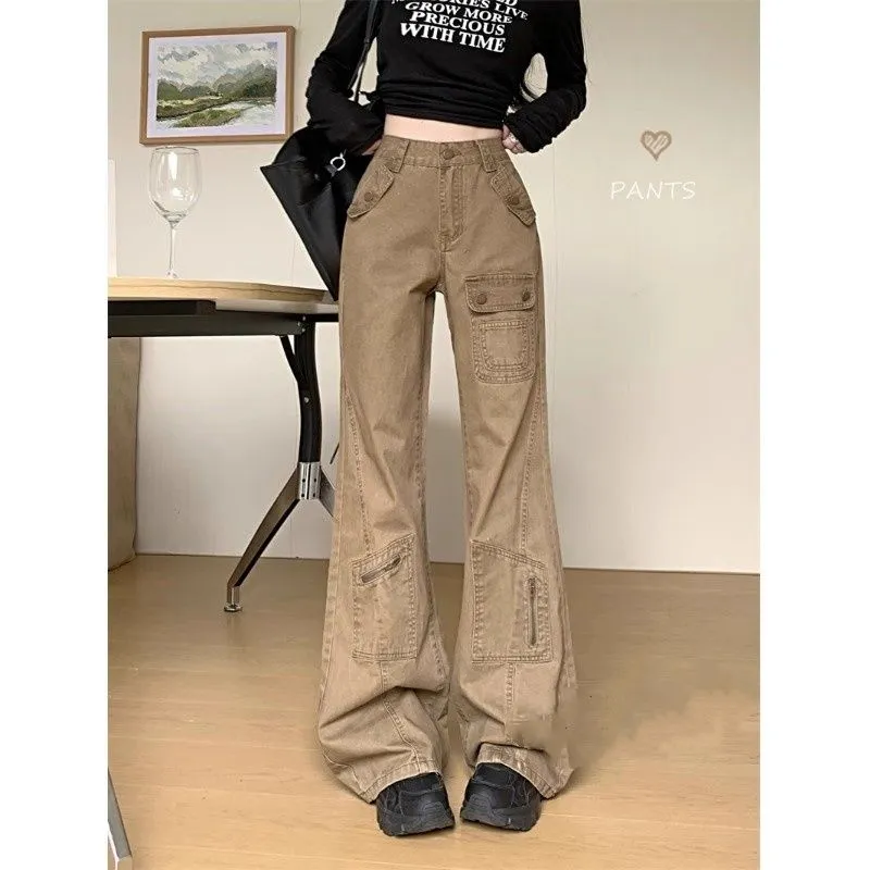 Wide-Leg Multi-Pocket Cargo Pants — view 1