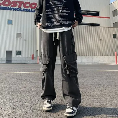 Pantalón Cargo de corte recto, con lavado, multibolsillo unisex — view 6