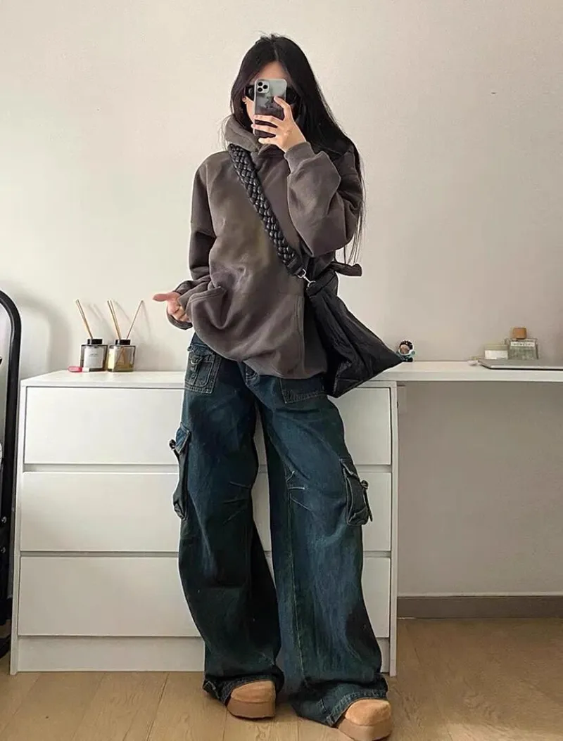 Wide-Leg High-Rise Multi-Pocket Cargo Pants — Product details 6
