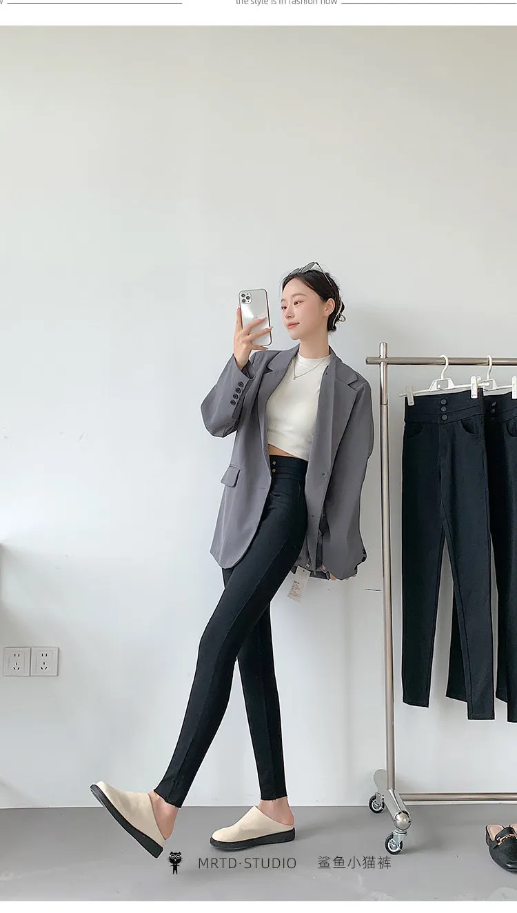 Calça Jeans de cintura alta Feminina — Detalhes do produto 9