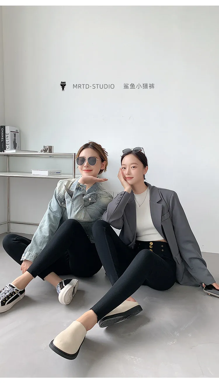 Calça Jeans de cintura alta Feminina — Detalhes do produto 12