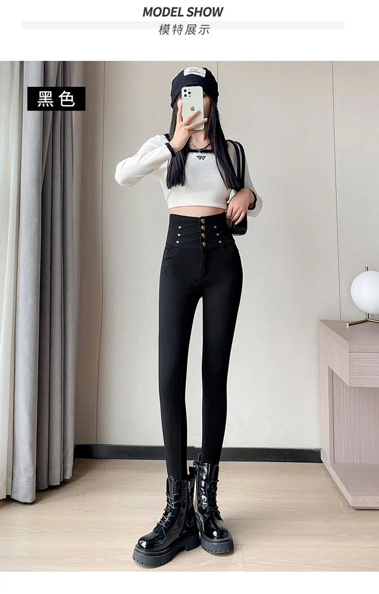 Calça Jeans cigarro de cintura super alta Feminina — Detalhes do produto 6