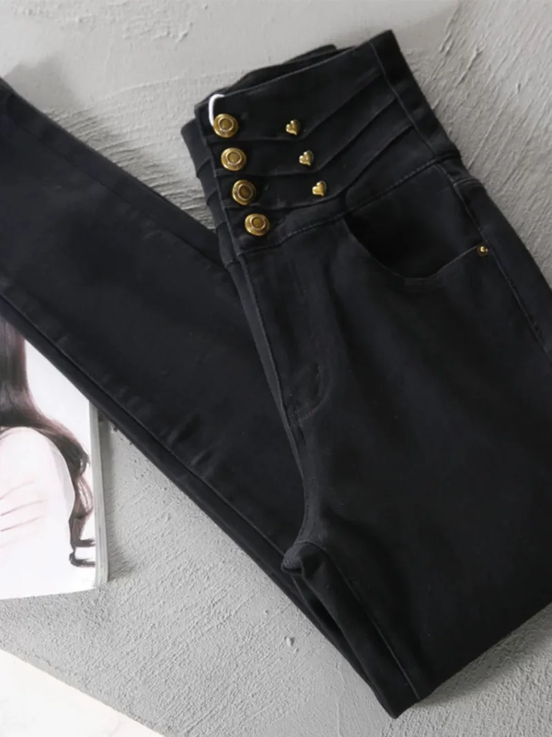Calça Jeans cigarro de cintura super alta Feminina — Detalhes do produto 11