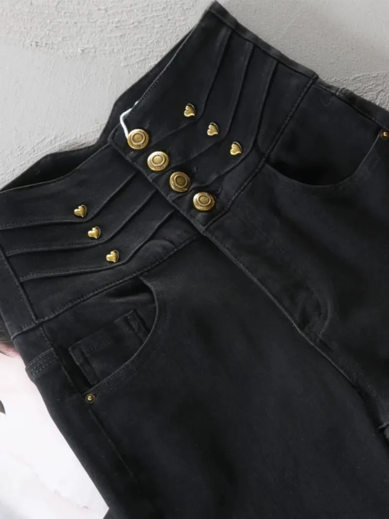 Calça Jeans cigarro de cintura super alta Feminina — Detalhes do produto 12