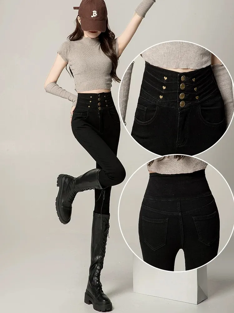 Calça Jeans cigarro de cintura super alta Feminina — Detalhes do produto 15