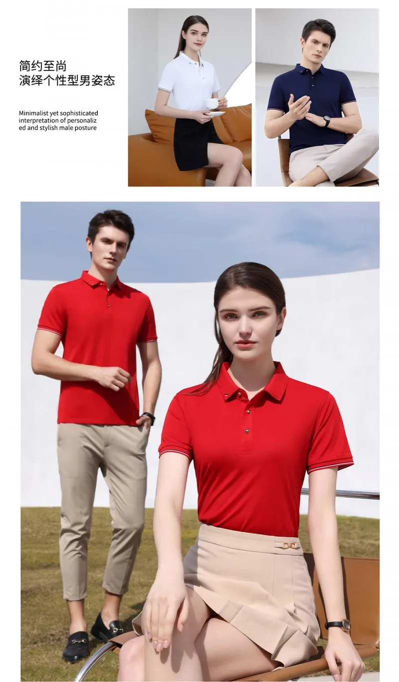 Camisa Polo de tela fresca unisex — Detalles del producto 3