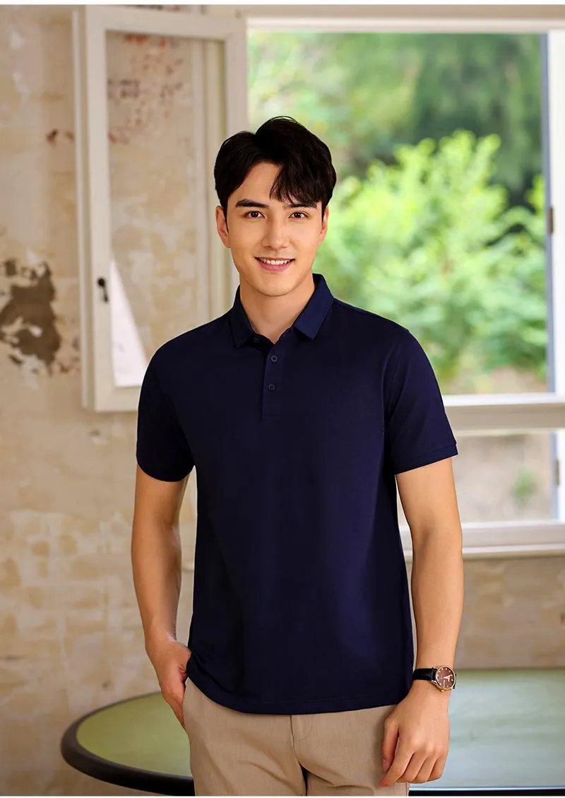 Camisa Polo de tela fresca unisex — Detalles del producto 4