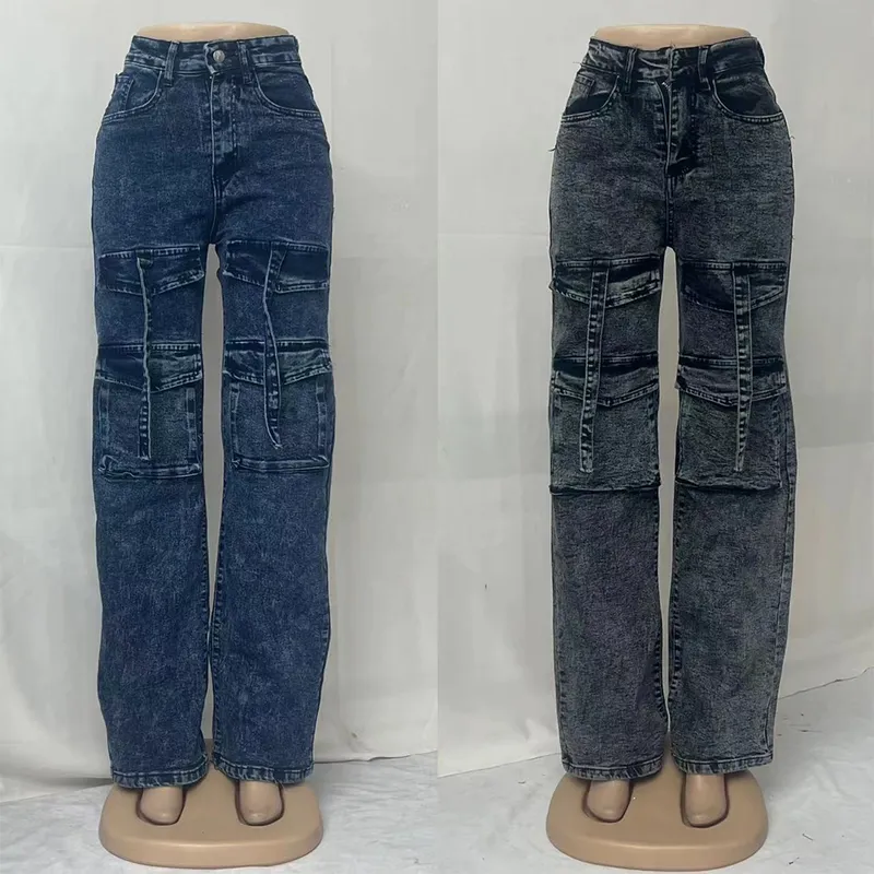 Jeans de pierna ancha, de tiro alto para mujer — view 1