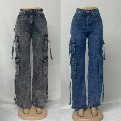 Wide-Leg High-Rise Jeans — LX-JN-042