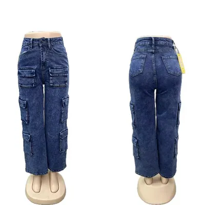 High-Rise Multi-Pocket Jeans — LX-JN-044