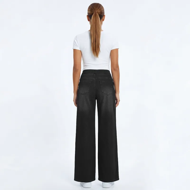 Wide-Leg High-Rise Washed Jeans — Product details 16