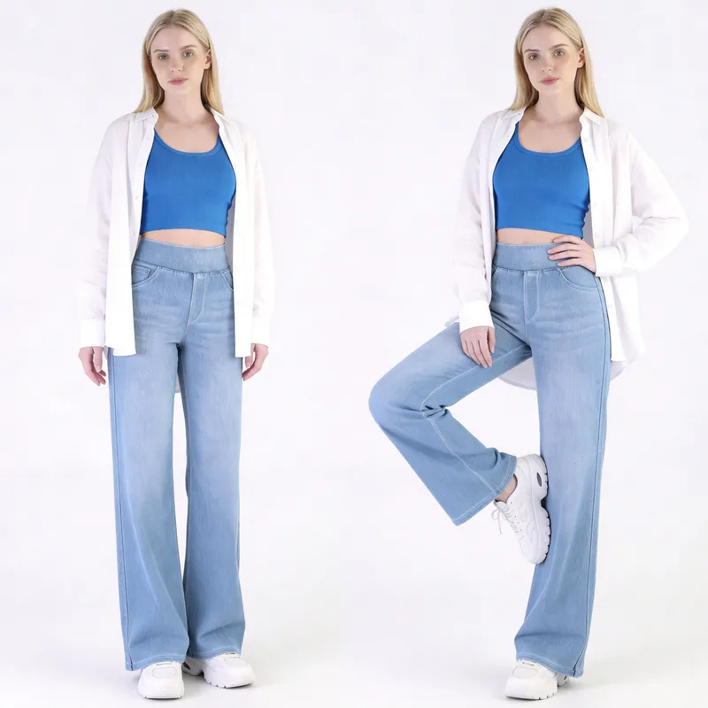 Wide-Leg High-Rise Washed Jeans — Product details 22
