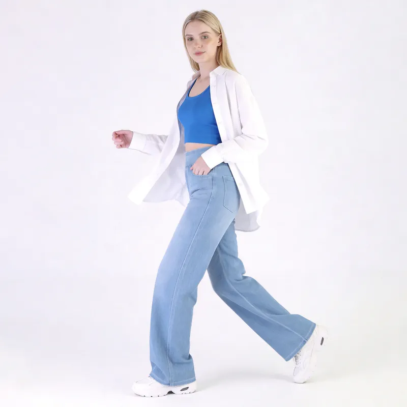 Wide-Leg High-Rise Washed Jeans — Product details 24