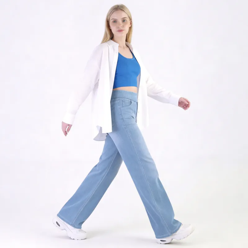 Wide-Leg High-Rise Washed Jeans — Product details 25