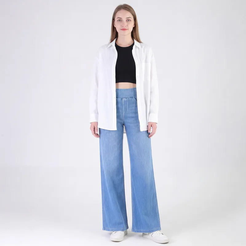 Wide-Leg High-Rise Washed Jeans — Product details 28